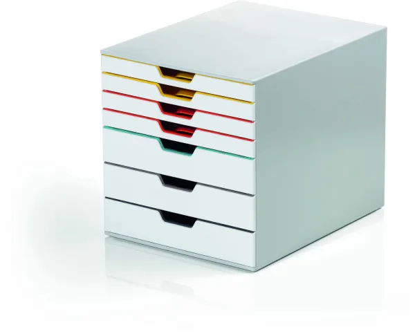 Durable Varicolor A4 Schubladenschrank 7 Fächer weiß